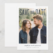 PhotoPop Save Our Date モダン デザイン セーブザデート (正面/裏面)