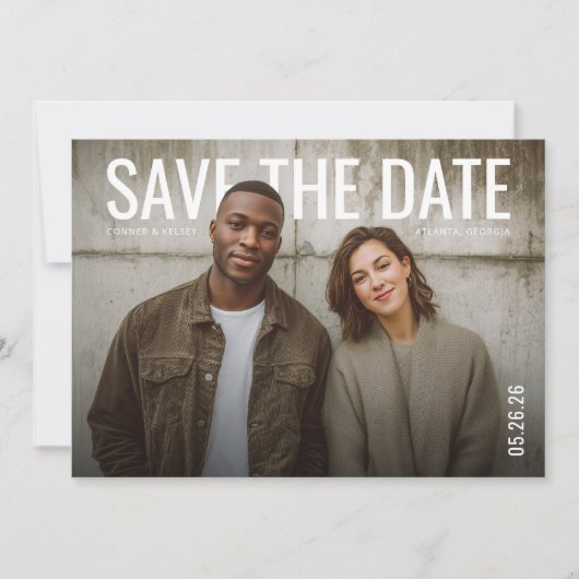 PhotoPop Save the Date Minimal セーブザデート (正面)
