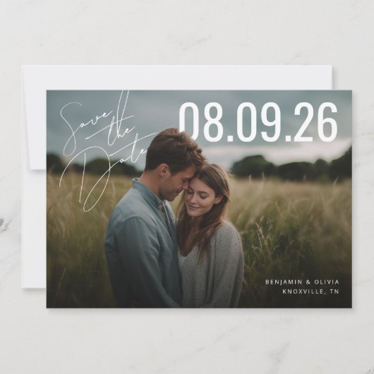 PhotoPop Save the Date Script  セーブザデート (正面)