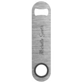 Photorealistic銀製の金属パーソナライズ スピード栓抜き (裏面)