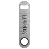 Photorealistic銀製の金属パーソナライズ スピード栓抜き (正面)