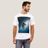 Photorealistic Astronaut in Deep Space Galaxy Tシャツ (正面フル)