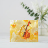 Photorealistic Praying Mantis Playing Cello ポストカード (スタンド正面)