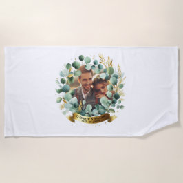 PHOTO's 結婚 Gift Newlywedsアニバーサリーカップル ビーチタオル