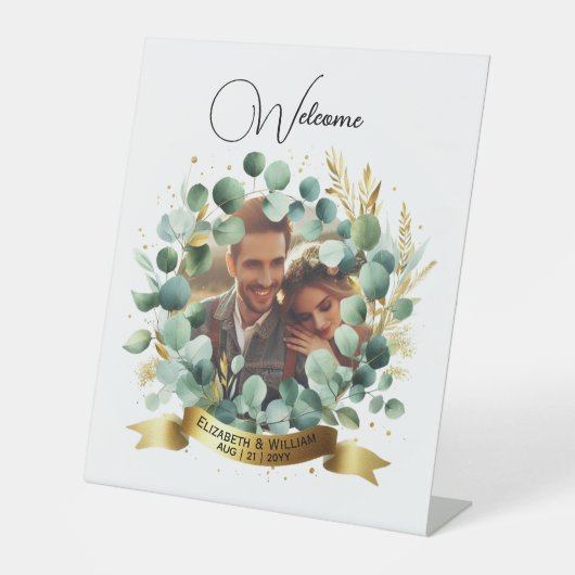 PHOTO's 結婚 Gift Newlywedsアニバーサリーカップル 台座サイン (正面)