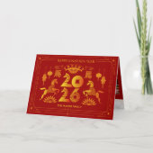 Photos 2026 Red Gold Horse Chinese New Year シーズンカード (正面)