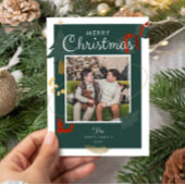 Photos Christmas Family Magic Green Red Holiday シーズンカード