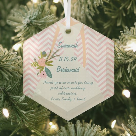 Photo's Gown 結婚 Bridesmaid Keepsake Gift ガラスオーナメント (インサイチュ)