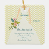 Photo's Gown 結婚 Bridesmaid Keepsake Gift セラミックオーナメント (正面)