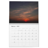 Photos of the Sky /Two Page MediumCalendar, White カレンダー (2月 2027)
