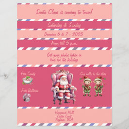 Photos With Santa In the Mall Flyer チラシ