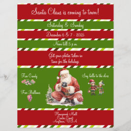 Photos With Santa In the Mall Flyer チラシ