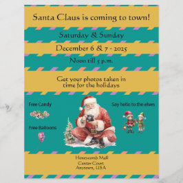 Photos With Santa In the Mall Flyer チラシ