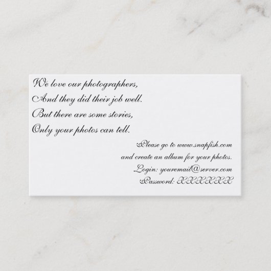 Photosharingカード 名刺 (正面)