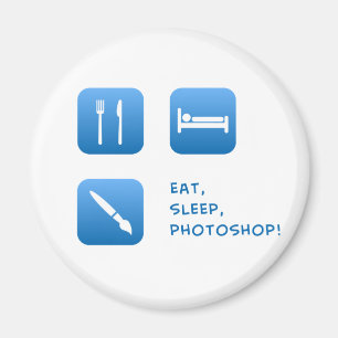 、Photoshop食べて下さい、眠らせて下さい マグネット