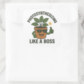 Photosynthesising Like A Boss Square Sticker スクエアシール (バッグ)