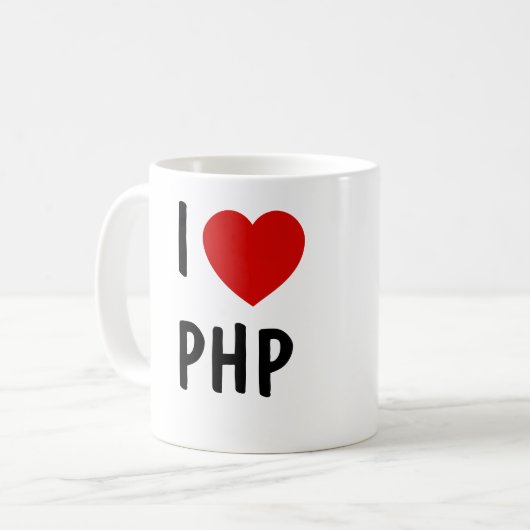 PHPが大好き コーヒーマグカップ (正面左)
