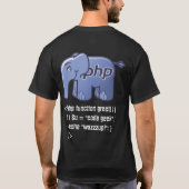 PHPのギークはワイシャツに挨拶します Tシャツ (裏面)