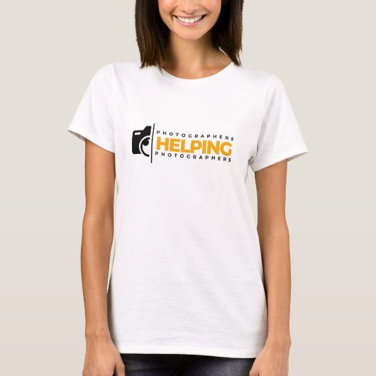 'PHP'ロゴ | ウィメンズホワイトTシャツ Tシャツ (正面)