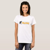 'PHP'ロゴ | ウィメンズホワイトTシャツ Tシャツ (正面フル)