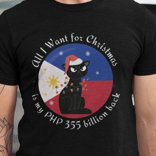 PHP3550億円クリスマスTシャツ フィリピン 腐敗 Tシャツ