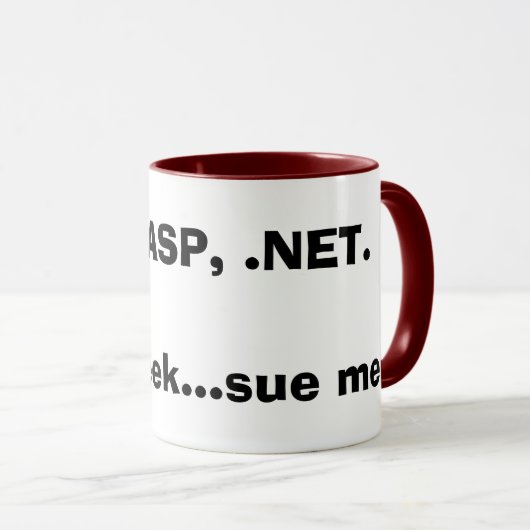 PHP、非対称多重処理システム、.NET.Imはオタク…私を訴えます! マグカップ (正面右)