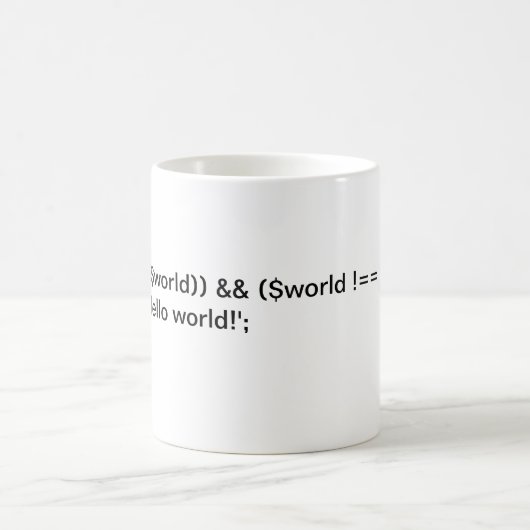 PHP Hello World!条件付きコードマグ コーヒーマグカップ (中央)