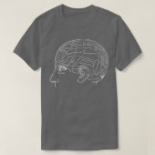 Phrenology Chart Head Psychology Psychiatry Scienc Tシャツ (デザイン正面)