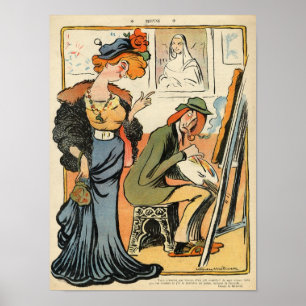 Phryne: 芸術家のモデルの風刺漫画 ポスター