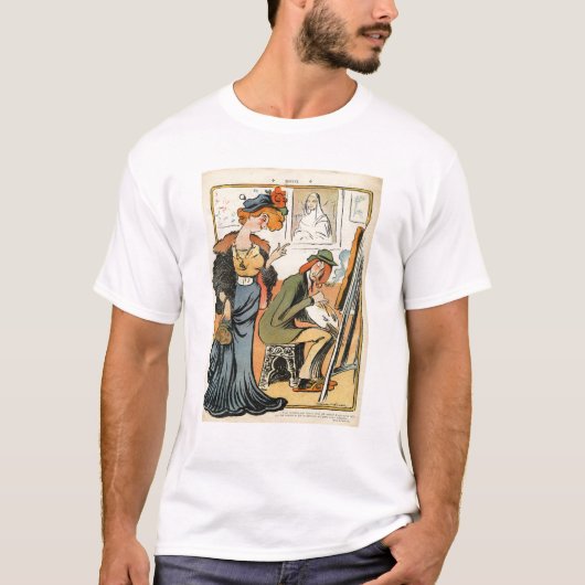 Phryne: 芸術家のモデルの風刺漫画 tシャツ (正面)