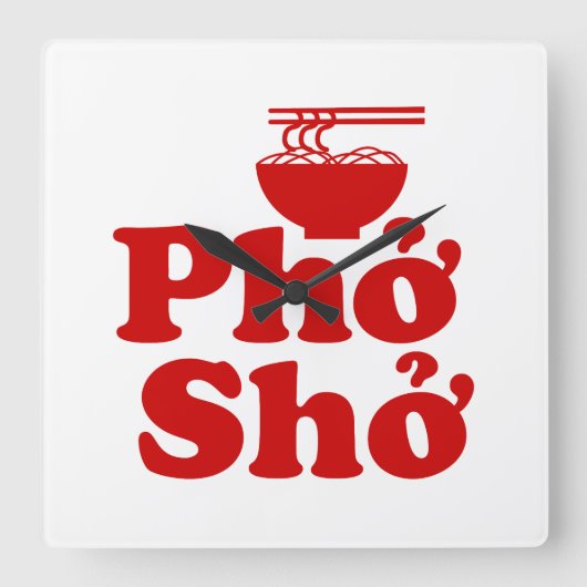 PhShởở スクエア壁時計 (正面)