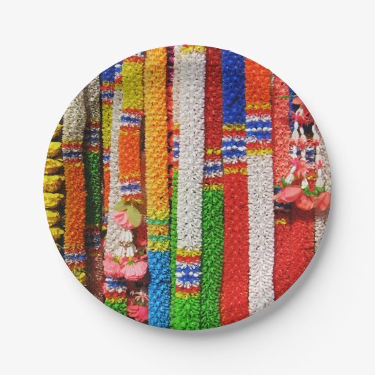 Phuang Maalai -タイの花の花輪 ペーパープレート (正面)