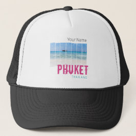 Phuket Thailand Vintage Beach Panorama Souvenir キャップ