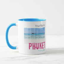 Phuket Thailand Vintage Beach Panorama Souvenir