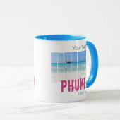 Phuket Thailand Vintage Beach Panorama Souvenir マグカップ (正面右)