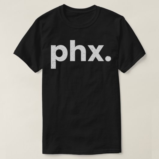 PHX Phoeniアリゾナ空港コードリストPHXプルオーバー Tシャツ (デザイン正面)