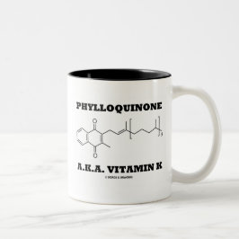 Phylloquinoneの別名ビタミンK (化学分子) ツートーンマグカップ