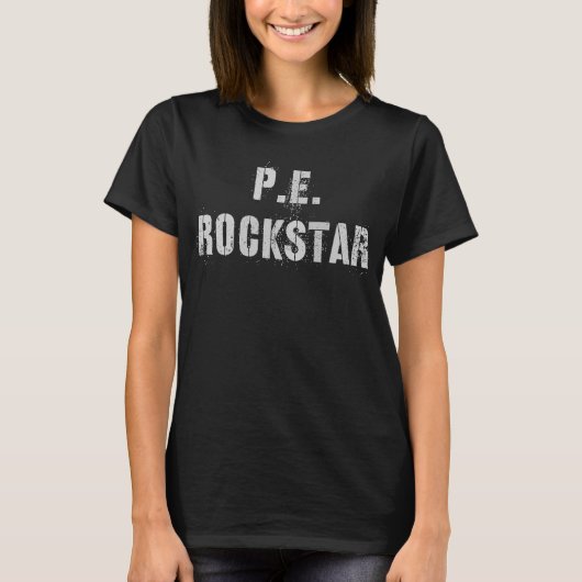 Phys Ed先生Schoに戻るP Eロックスターを好む Tシャツ (正面)