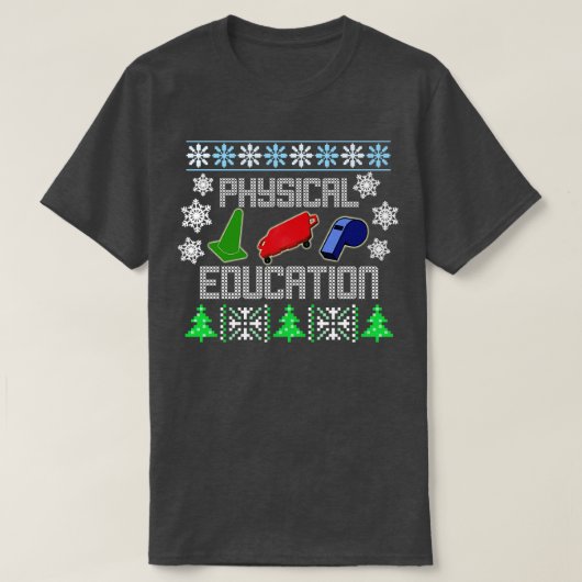 Phys Ed醜いクリスマスセーターTシャツ Tシャツ (デザイン正面)
