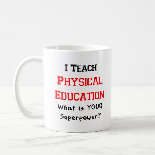 physical education teach コーヒーマグカップ (左)