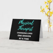 Physical Therapist Changing Lives One Session カード (黄色い花)