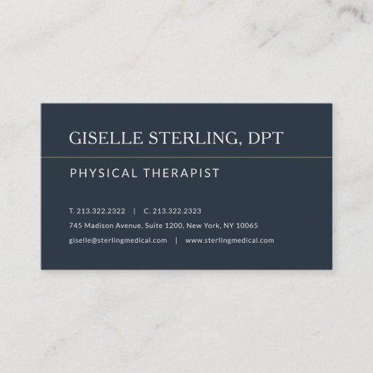 Physical Therapist Office Appointment Reminder 名刺 (正面)