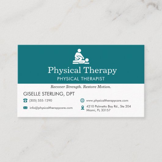 Physical Therapist PT Doctor 名刺 (正面)