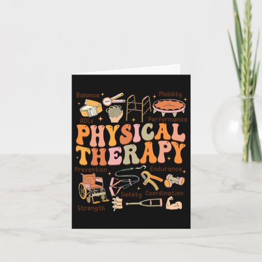 Physical Therapist Pt Pta Fall Thanksgiving Physic カード (正面)