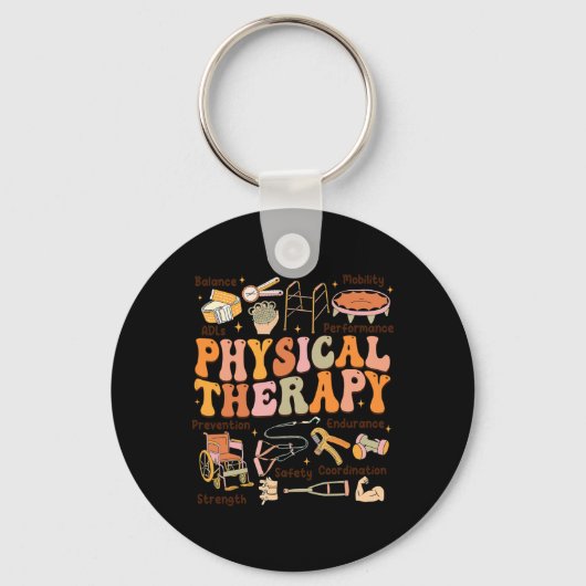 Physical Therapist Pt Pta Fall Thanksgiving Physic キーホルダー (正面)