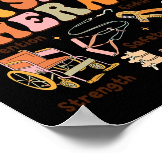 Physical Therapist Pt Pta Fall Thanksgiving Physic ポスター (角)