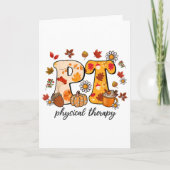 Physical Therapist Shirt Pt Fall Thanksgiving Autu カード (正面)