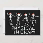 Physical Therapist Skeleton Christmas DPT Student シーズンカード (正面)