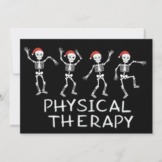 Physical Therapist Skeleton Christmas DPT Student  シーズンカード (正面)