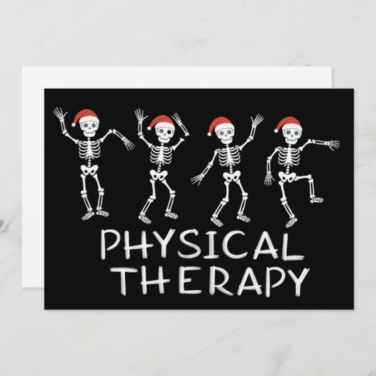 Physical Therapist Skeleton Christmas DPT Student  シーズンカード (正面/裏面)